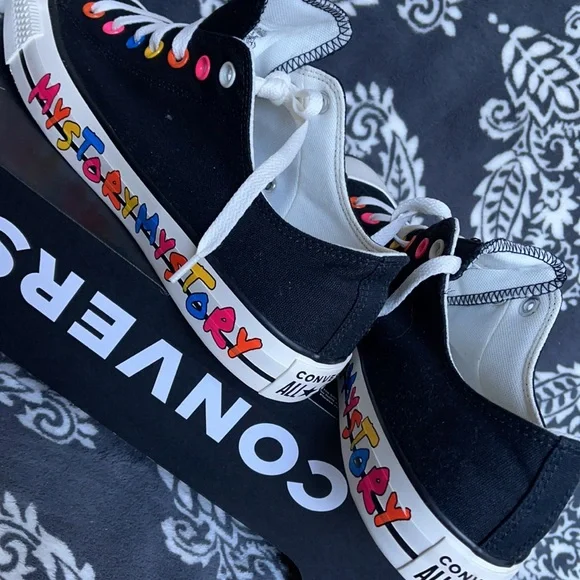 Converse Chuck Taylor All Star OX Black/Hyper Pink/Egret MEN`S - Picture 15 of 16